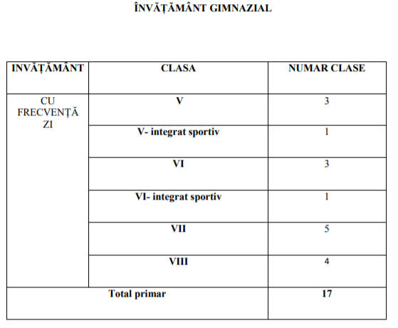 scolarizare gimnaziu
